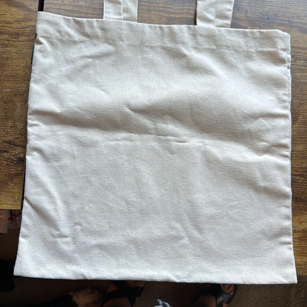 Tan Canvas Tote Bag with Colorful 'THRIVE' Print